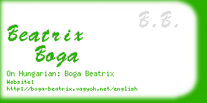 beatrix boga business card